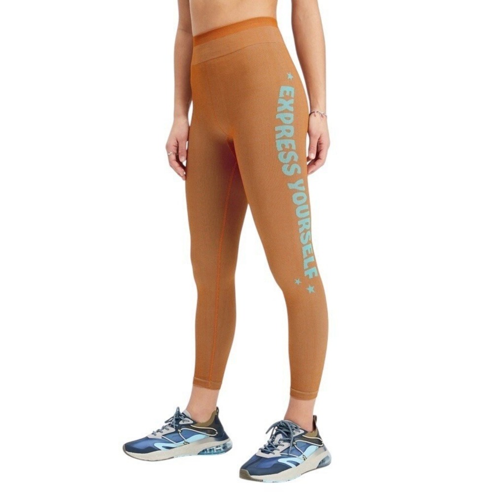 Fabletics Seamless Ultra HW Expression 7/8‎ Leggings Sequoia Orange Size Medium